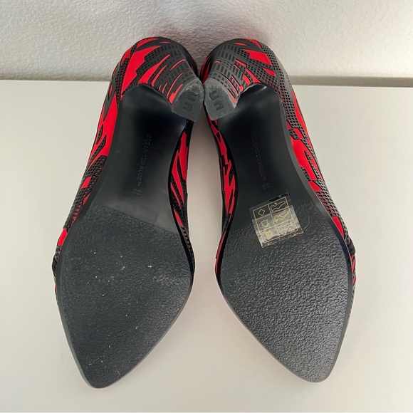 United Nude Fold Lite Mid Heels Blush Geo Red Black Graphic Pumps EU 38 US 7.5 - Picture 6 of 8